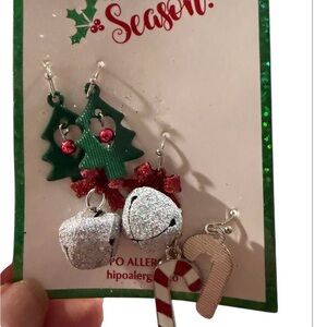 Jingle Bell Christmas Earring Xmas Dangle Earrings Holiday Earrings